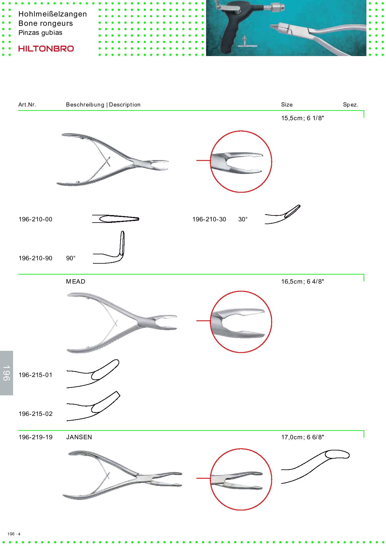 Bone Rongeurs Cutting Forceps HILTONBRO