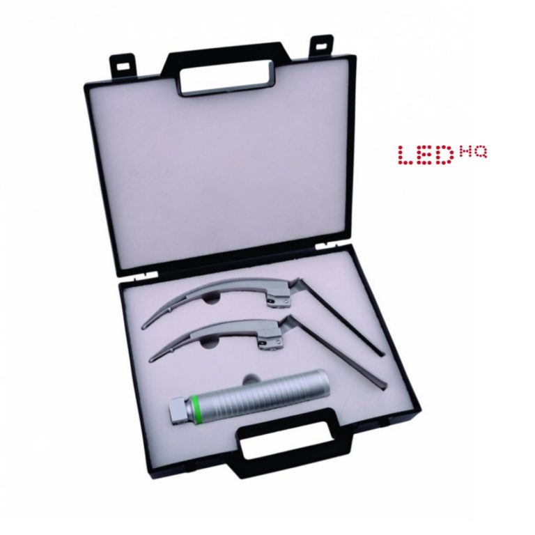 Fiber Optic Mega McCoy Flexible Tip Standard Laryngoscope Set HILTONBRO