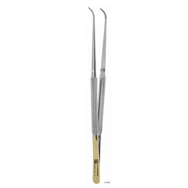 Tweezer Round Diamond Coated Curved HILTONBRO